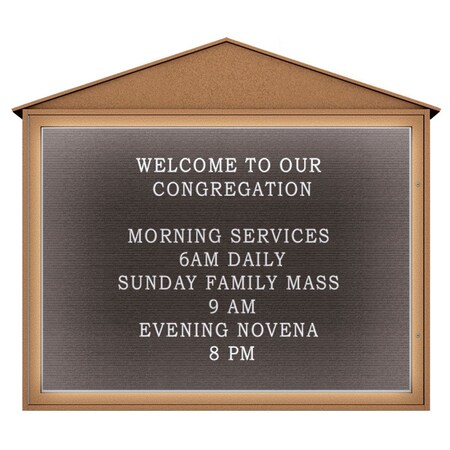 United Visual Products Indoor Enclosed Combo Board, 72"x36", Bronze Frame/Black & Burgundy UVCB7236BZ-BLACK-DBURGU
